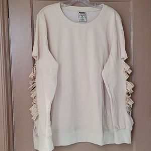 NWOT Vocal 1XL Lazer Cut Sweatshirt with Stones